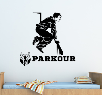 מדבקת קיר - פארקור - PARKOUR