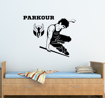 מדבקת קיר - פארקור - PARKOUR 