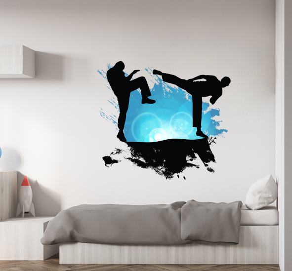 מדבקת קיר - הדפסת טפט וניל - דמויות קראטה