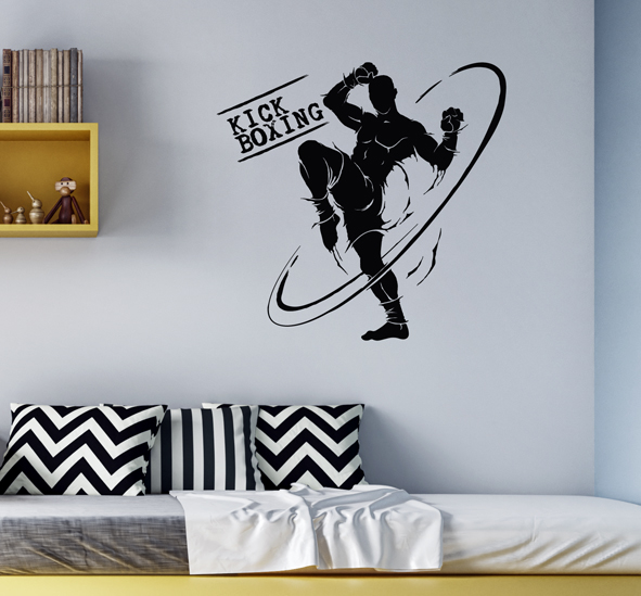 מדבקת קיר - KICK BOXING