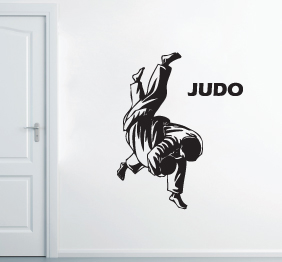 מדבקת קיר - לוחמי ג‘ודו