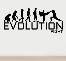 מדבקת קיר - אבולוציה - לחימה