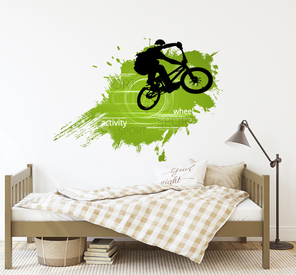 מדבקת קיר - הדפסת טפט וניל - BMX