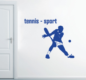 מדבקת קיר - שחקן טניס backhand