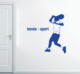 מדבקת קיר - שחקן טניס