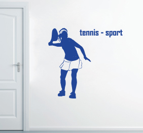 מדבקת קיר - שחקנית טניס 