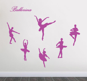מדבקות קיר בתפזורת - בלרינה - בלט