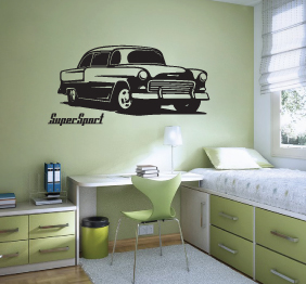 מדבקת קיר - רכב רטרו