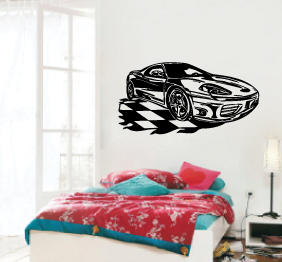מדבקות קיר - מכונית NASCAR