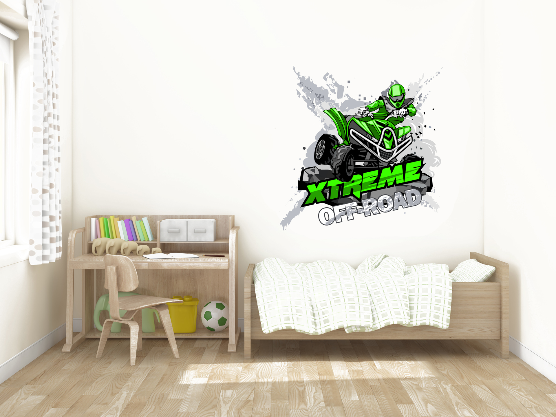 מדבקת קיר - פוסטר וניל - טרקטורון - XTREME OFF ROAD