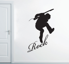 מדבקות קיר - גיטריסט מטאל רוק 
