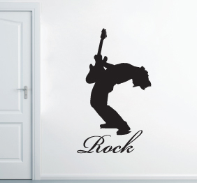 מדבקות קיר - גיטריסט סולו