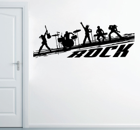 מדבקת קיר - להקת רוק