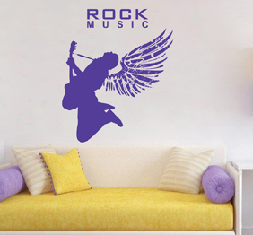 מדבקת קיר - rock music