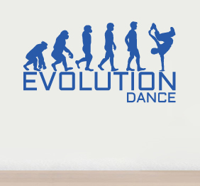 מדבקת קיר - אבולוציה - רקדן