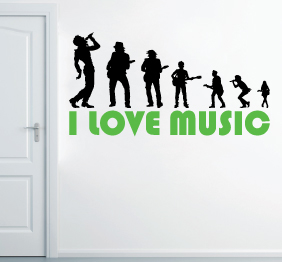 מדבקות קיר - מוסיקה 