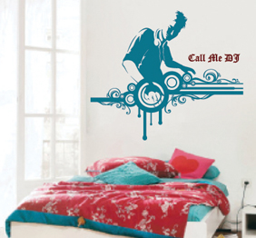 מדבקת קיר - די-ג‘יי