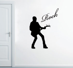 מדבקות קיר - גיטריסט  רוק סשן