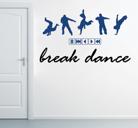 מדבקת קיר - ברייק-דאנס 