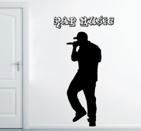מדבקת קיר - ראפ 