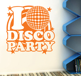 מדבקת קיר רטרו - דיסקו