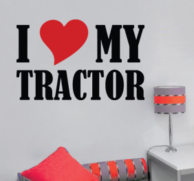 מדבקת קיר - אני אוהב..... - טקסט חופשי