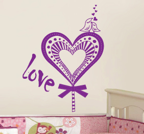 מדבקת קיר - אהבה