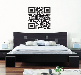 מדבקת קיר - קוד האהבה