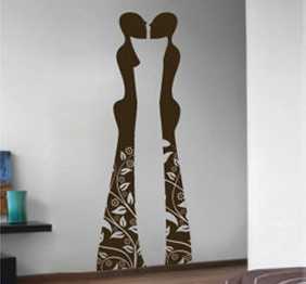 מדבקת קיר - זוג אפריקאים