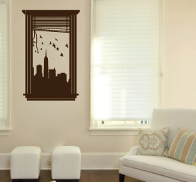 מדבקת קיר - חלון ניו יורק