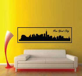 מדבקת קיר - ניו יורק במסגרת