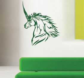 מדבקת קיר - חד קרן 