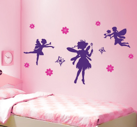 מדבקת קיר - נסיכות קסומות