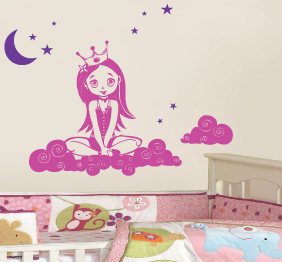 מדבקת קיר - נסיכת החלומות