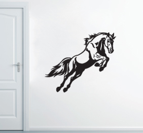 מדבקת קיר - סוס מזנק