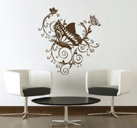 מדבקת קיר - מחול הפרפרים