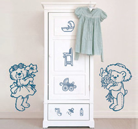 מדבקת קיר - דובונים