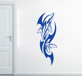 מדבקות קיר - קעקוע דולפין