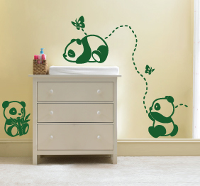 מדבקת קיר - דובי פנדה