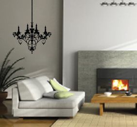 מדבקת קיר - שנדליר קלאסי