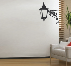 מדבקת קיר - פנס רחוב צדדי