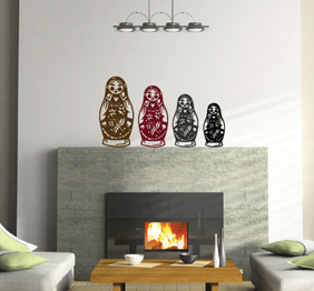 מדבקת קיר - בבושקה