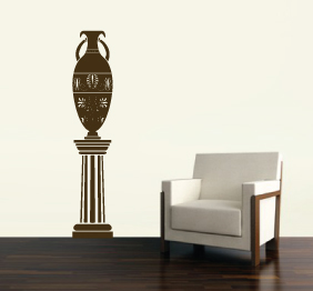 מדבקת קיר - כד גבוה על עמוד