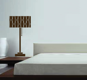 מדבקת קיר רטרו - מנורת לילה