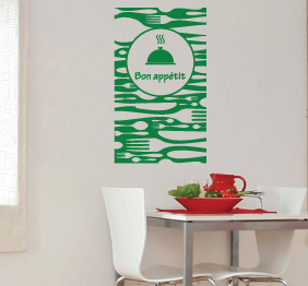 מדבקת קיר - Bon appetit