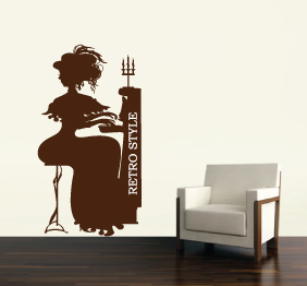 מדבקת קיר - רטרו סטייל