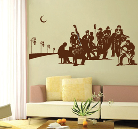 מדבקת קיר - תזמורת לילה