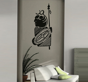 מדבקת קיר - לוחם קדום