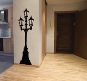 מדבקת קיר - פנס רחוב משולש