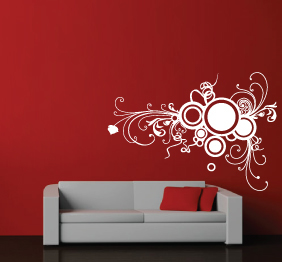 מדבקת קיר - עיטורים ועיגולים